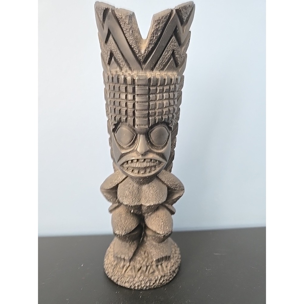 Coco Joes Kanaloa Ancient Polynesian Black Lava Tiki Statue Hawaii‎ 8" - Picture 2 of 9